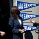 US Vice President Kamala Harris (C) tours Hampton University during a visit highlighting Historically black colleges and universities (HBCU) and science, technology, engineering, and mathematics (STEM) programs on September 10, 2021, in Hampton, Virginia.